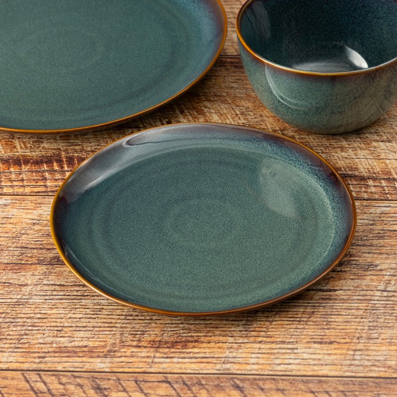 Ceramic Salad Plate - 2 Pack, Rustic Yellowstone Design