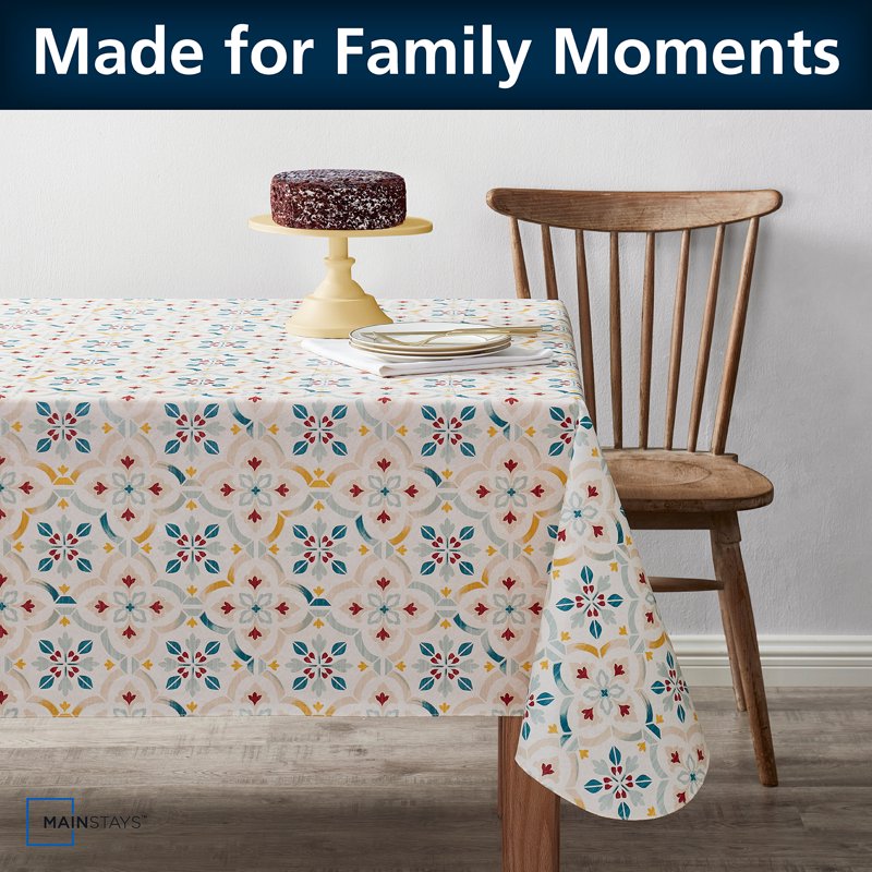 PEVA Indoor & Outdoor Tablecloth - 60" x 102", Farmhouse Tile