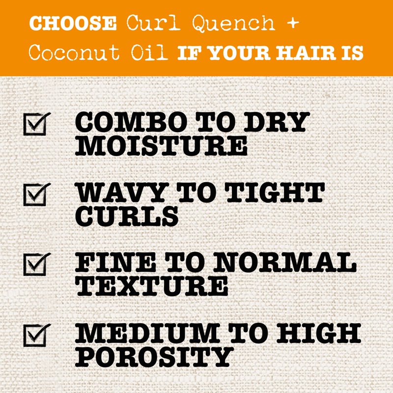 Hydrating Curl Smoothie with Coconut Oil for Defined, Soft Curly Hair, 12 oz