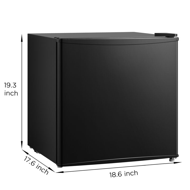 1.7 Cu Ft Compact Mini Refrigerator - Freezerless Single Door - Black
