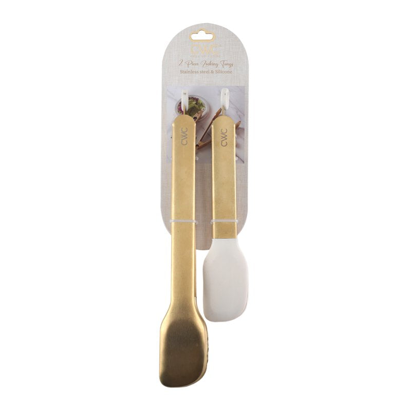Heat-Resistant Cooking Tongs Set - 12" & 19" Lengths