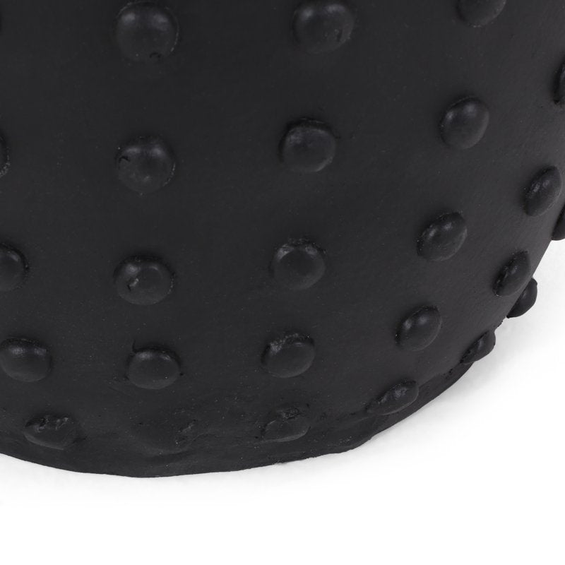 Lightweight Concrete Outdoor Side Table - Matte Black