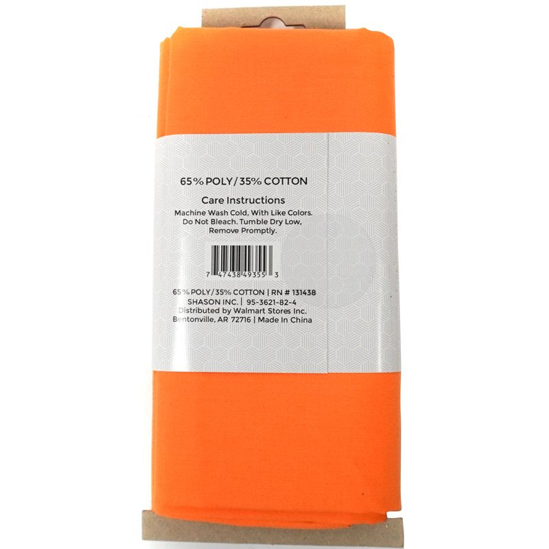 Orange Quilting Poly Cotton Fabric 45 Inches 2-Yard Cut for Craft Projects