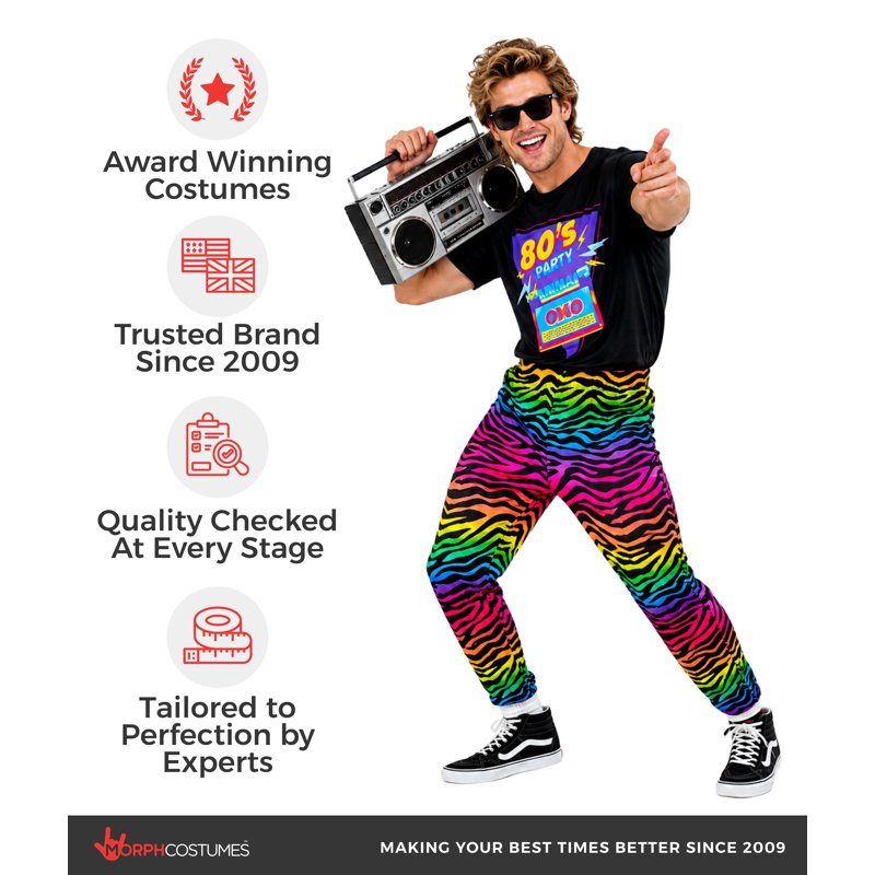 80s Party Dude Men Halloween Costume - Morph M