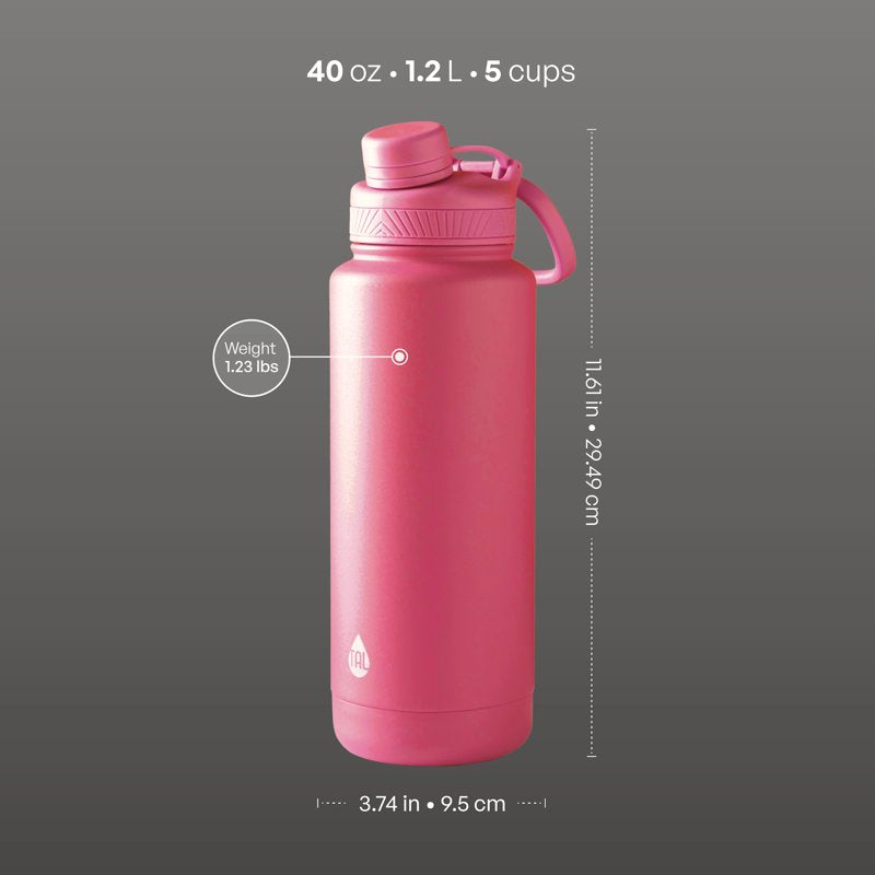 40 oz Stainless Steel Ranger Water Bottle - Bright Pink, 8 Pack