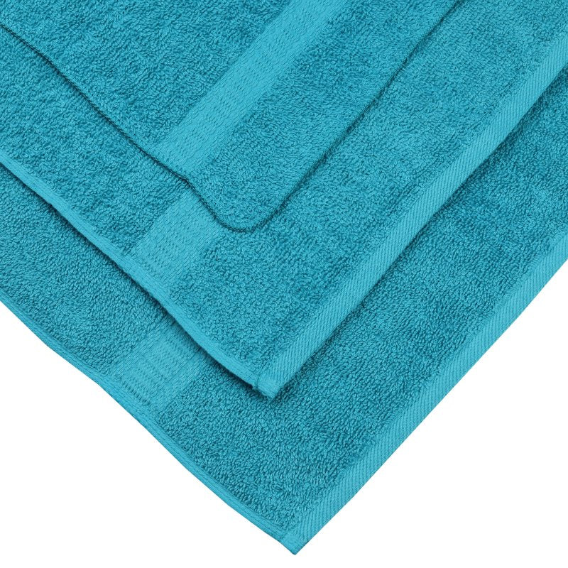 Mainstays Solid Turquoise 18-Piece Bath Towel Set - Cotton, Soft & Absorbent