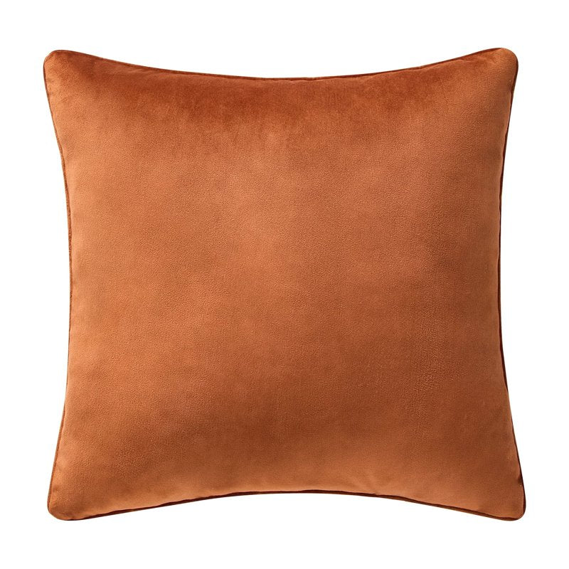 Ginger Floral Velvet Decorative Pillow 20x20 Inch - Farmhouse Style
