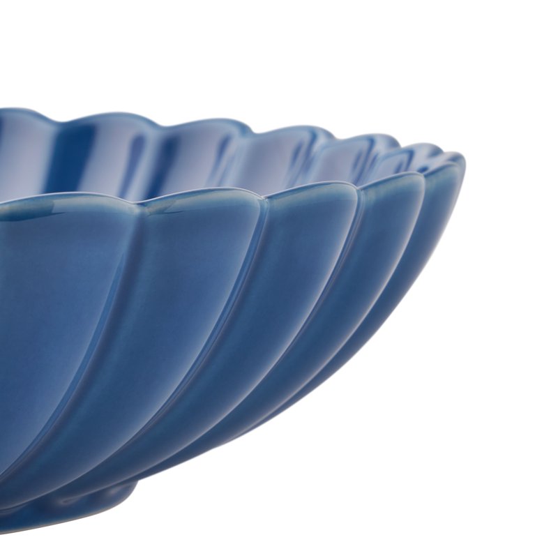 Colette Stoneware Dinner Bowls - Blue, Set of 4