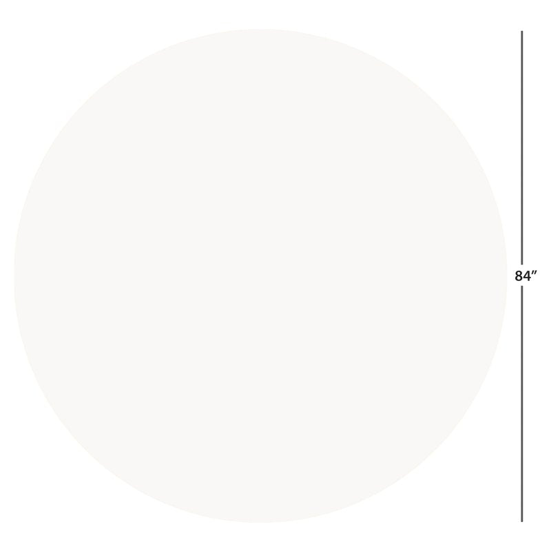 84-Inch White Round Plastic Table Cover - Single