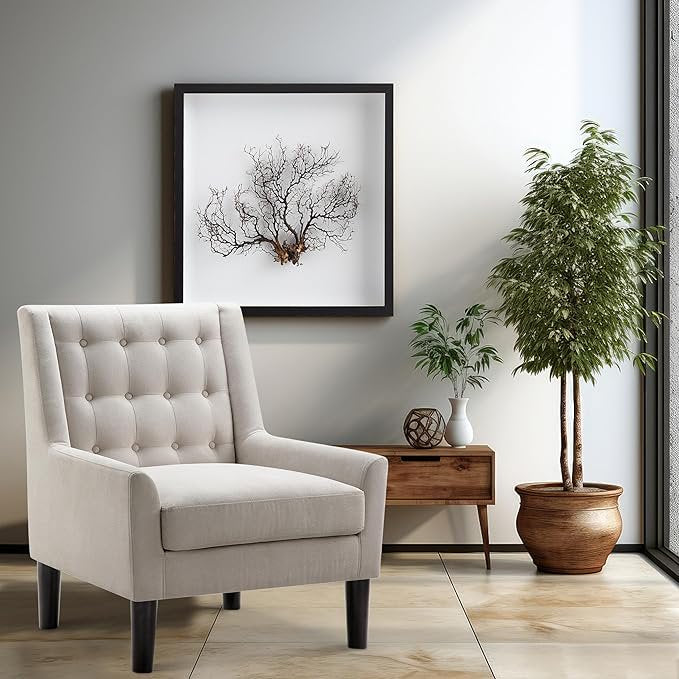 Tufted Upholstered Loveseat with Removable Cushions - Multiple Colors