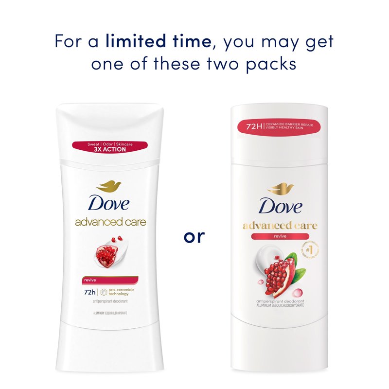 Advanced Care Antiperspirant Deodorant Stick, 72-Hour Protection, Twin Pack