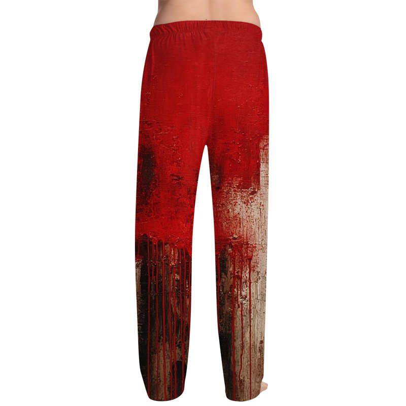 Men's Halloween Printed Pajama Pants - Red XL Lounge Sleepwear