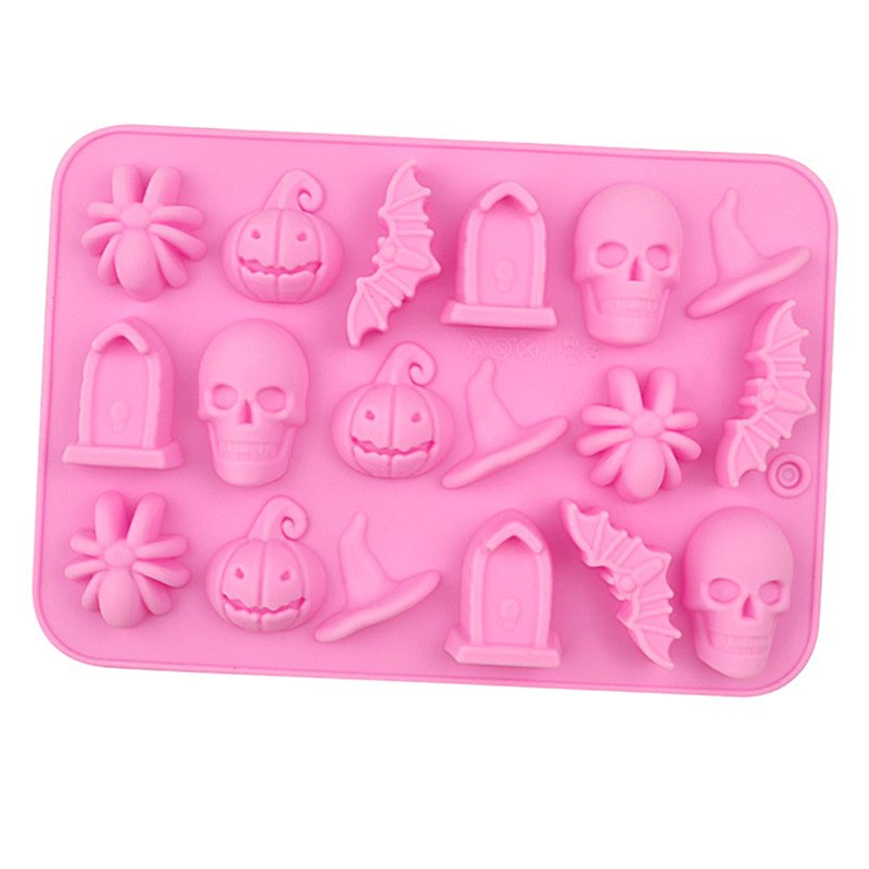 Halloween Silicone Candy & Cake Mold Set - Jack O Lantern Spider Witch Hat