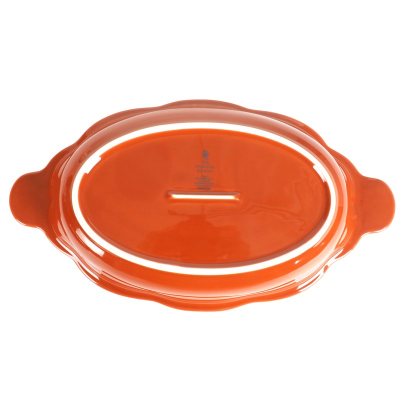 3-Quart Pumpkin Stoneware Baker with Lid - Orange