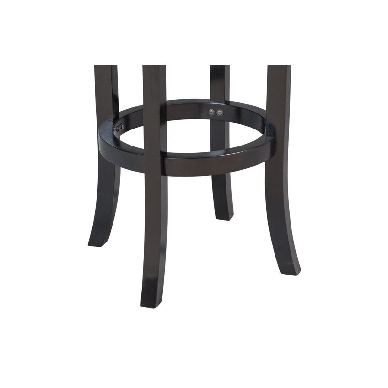 Backless Swivel Counter Stool - 24in Black Faux Leather