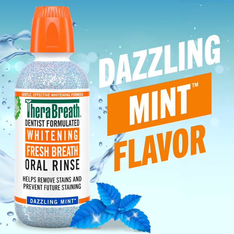 Whitening Mouthwash - Alcohol-Free Dazzling Mint, 3 fl oz Travel Size