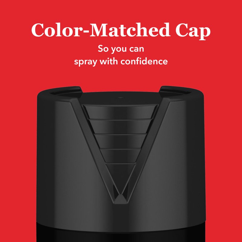Satin Black Spray Paint - 12 oz All-In-One for Indoor/Outdoor Use