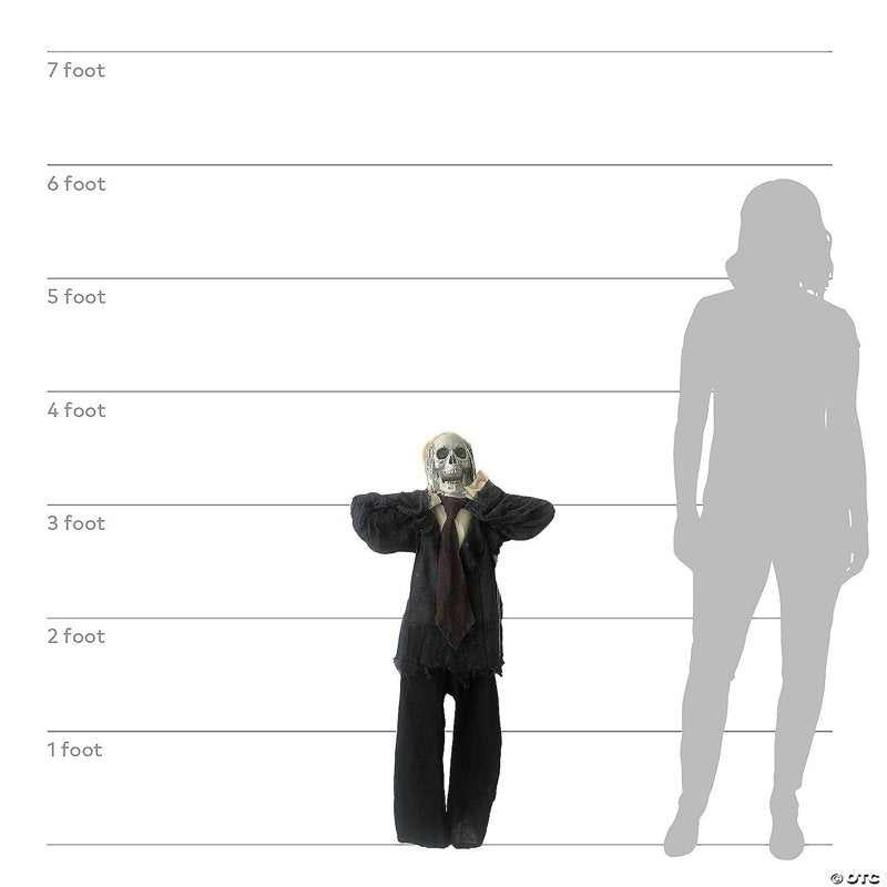 Light-Up Skeleton Torso Halloween Decoration - 20 x 8 Inches Hanging Prop