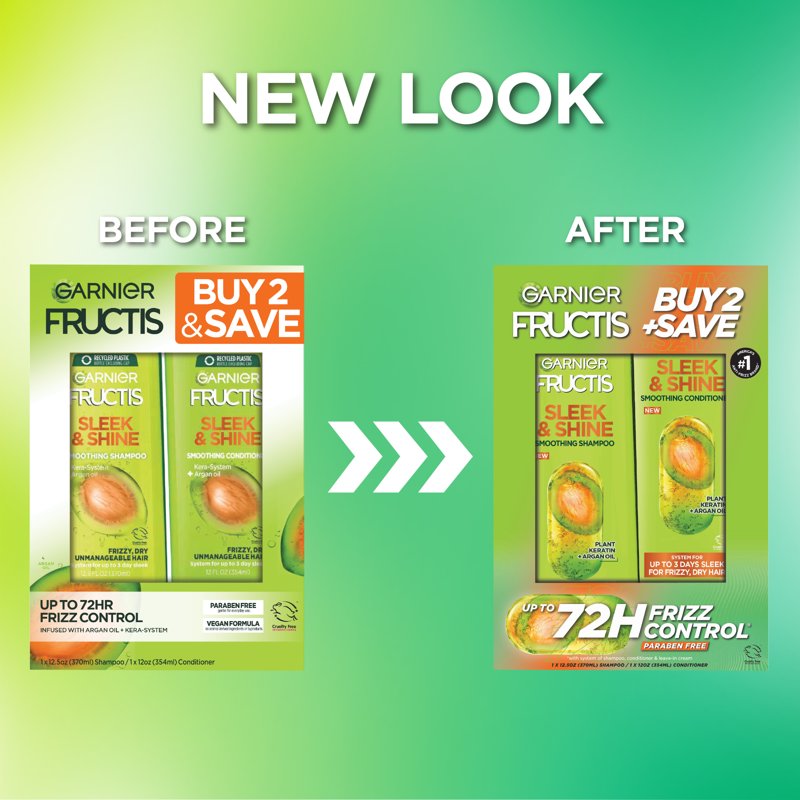 Sleek & Shine Shampoo and Conditioner Set - 3 Pack