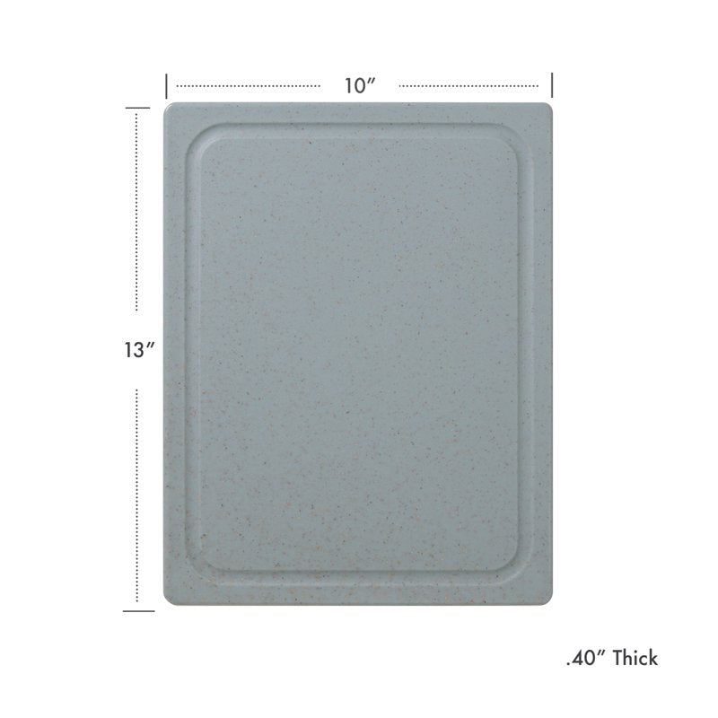 10 x 13 PolyFlax Cutting Board with Juice Well - Smoke Blue