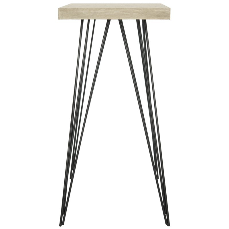 Mid-Century Wood Console Table - Light Brown