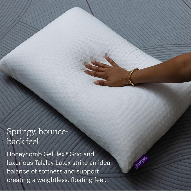 Purple Harmony Pillow Tall - 360º Purple Grid Hex Tech Hypoallergenic - Single