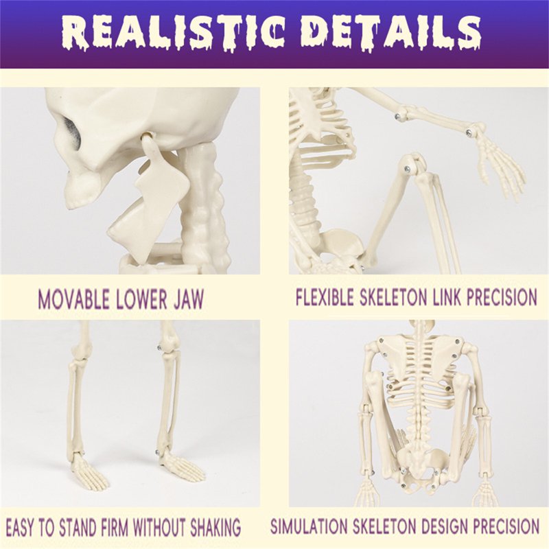 Halloween Skeleton Decoration Props Set - Outdoor Ghost House Halloween Decor - Variation E-1