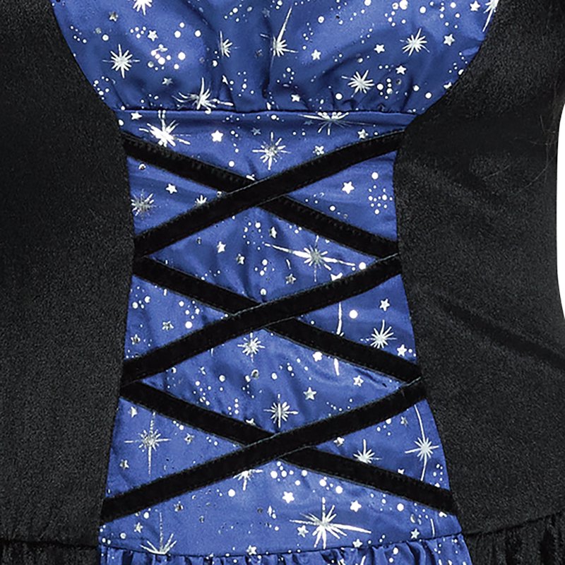 Adult Midnight Sorceress Halloween Costume - 1X Plus Size Celestial Gown