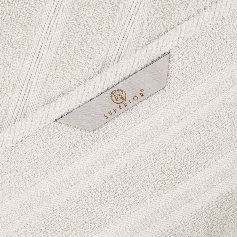 Ivory 9-Piece Cotton Towel Set - Quick Dry, Zero Twist, Plush & Absorbent