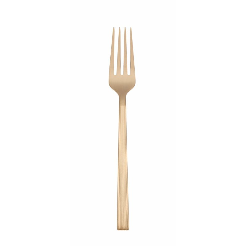 Stainless Steel Salad Fork - River Gold Finish - 4 Pack