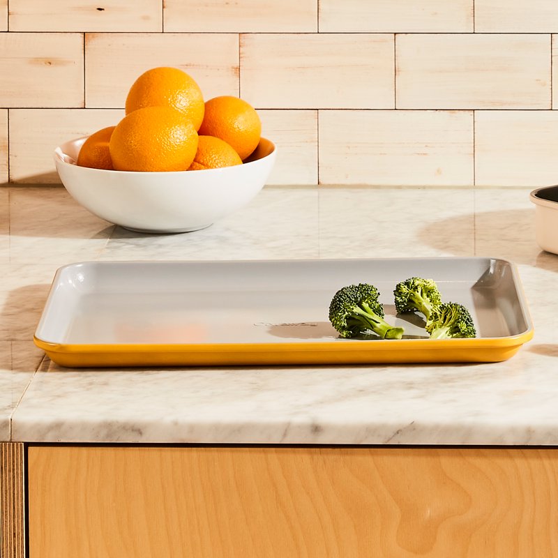 Ceramic Non-Stick Baking Sheet, 15x10" - Cream, Medium Size