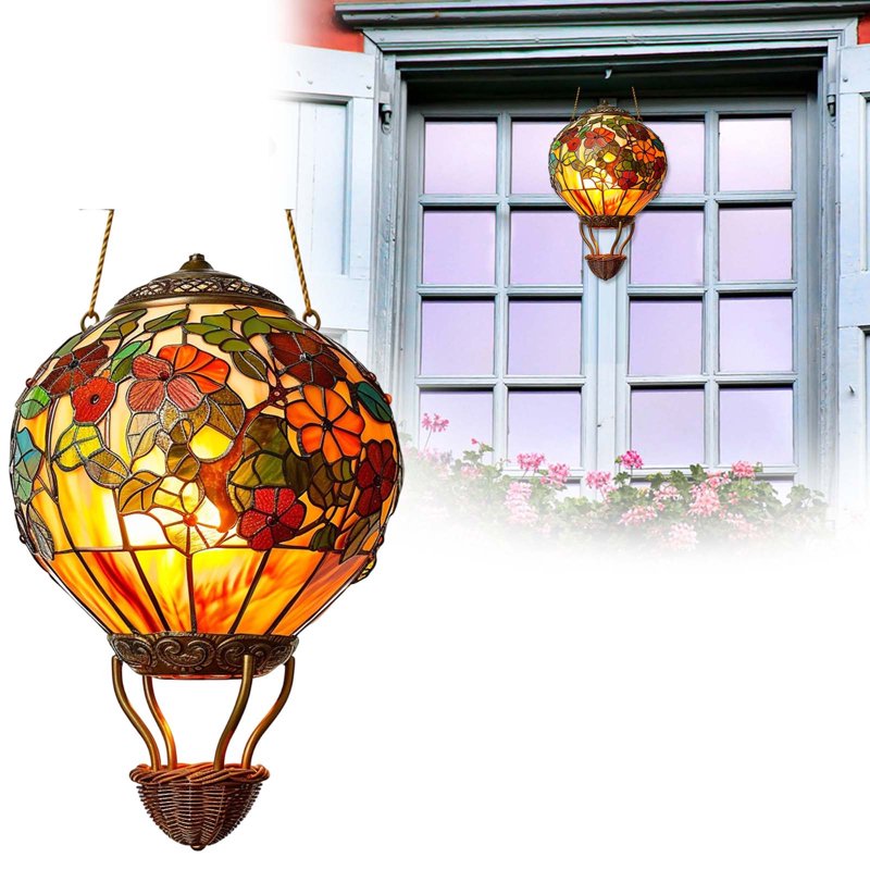 Hot Air Balloon Sun Catcher Window Garden Hanging Ornament - Colorful Acrylic - Variation 068