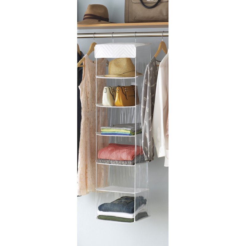 Hanging Closet Shelves Organizer 6-Tier Sweater & Accessory Storage