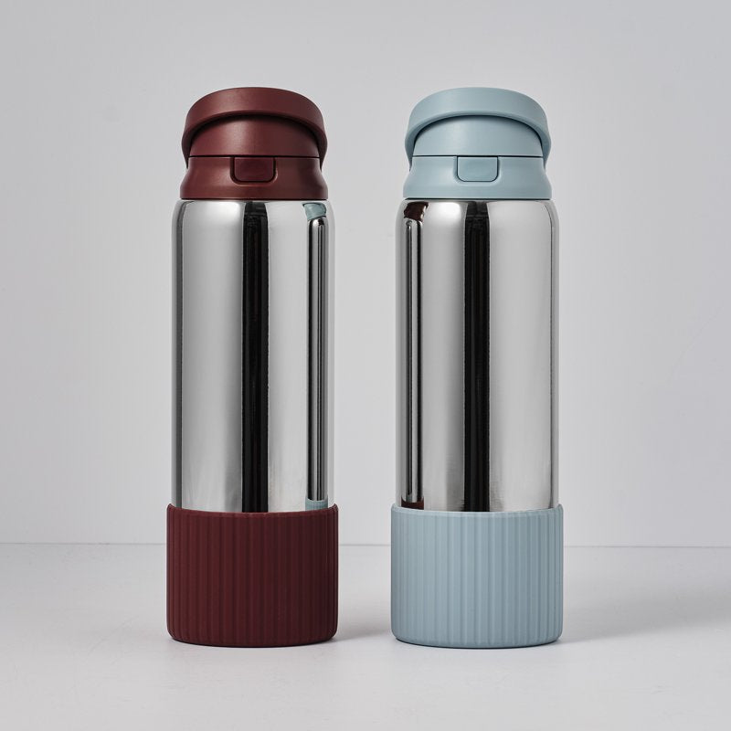 32oz Stainless Steel 2-in-1 Straw & Chug Water Bottle - Oxblood