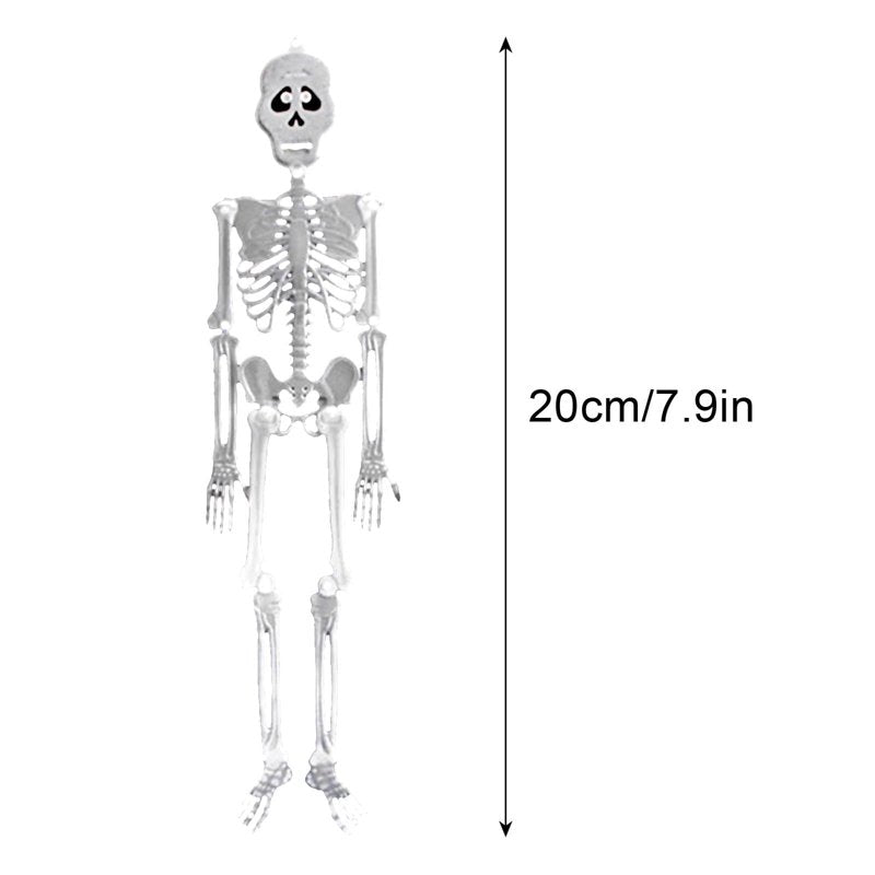 Glow in The Dark Skeleton Figurines - Halloween Skeleton Decorations, 7.9 Inch, 4 Pack