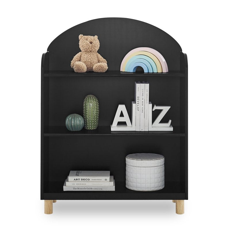 3-Shelf Bookcase for Kids - Ebony/Natural Finish