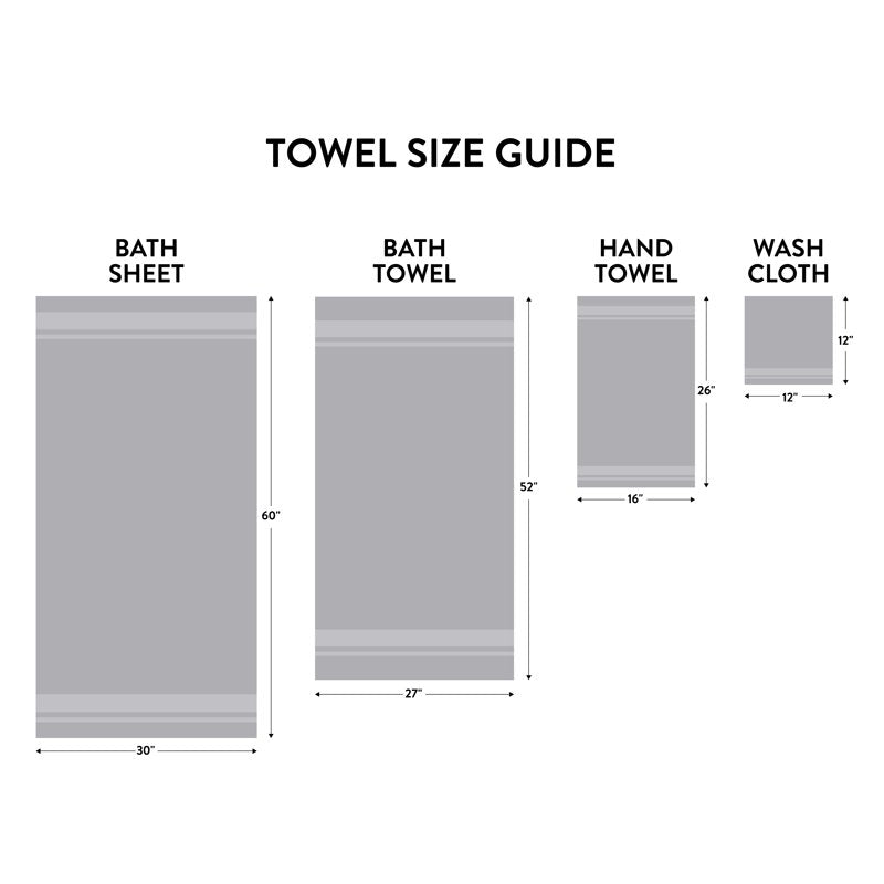 Mainstays Basic Cotton Bath Sheet - 30x60 Inches, School Grey