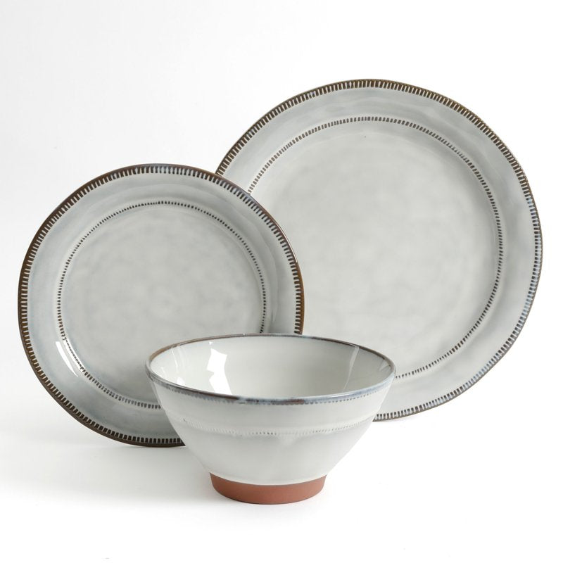 Terracotta Dinnerware Set - 12 Piece Stoneware Service for 4