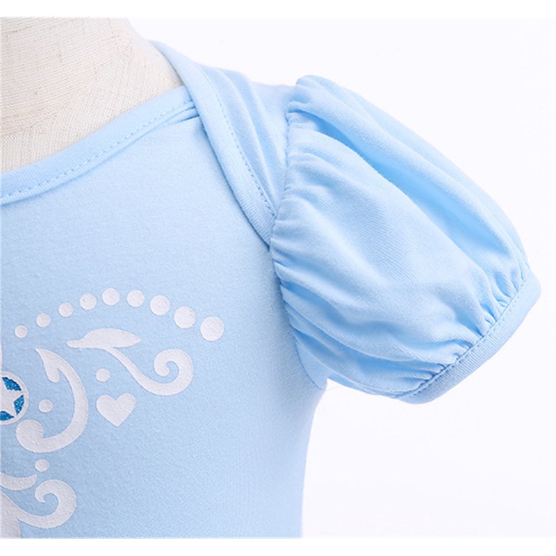 Blue Princess Dress Up Romper & Headband Set for 6-9 Months Baby Girls