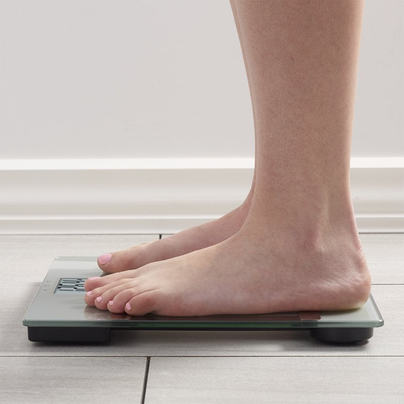 Digital Glass Body Weight Scale with Body Fat and BMI Monitoring - 11.8" x 11.8"