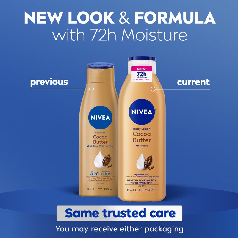 Cocoa Butter Body Lotion for Dry Skin - 72Hr Moisturizer with Hyaluronic Acid
