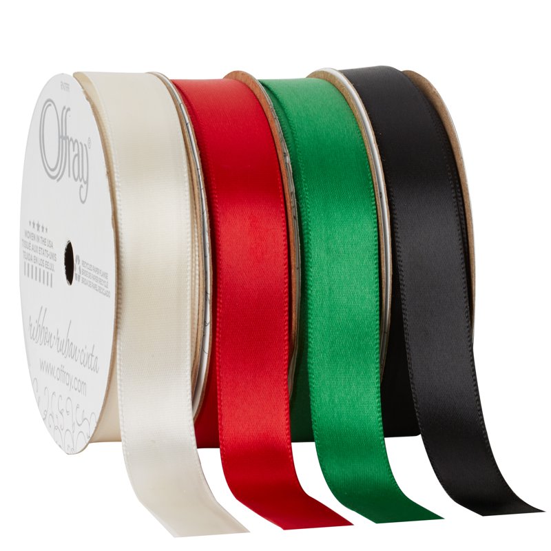 Mustard Yellow Satin Ribbon 5/8 Inch Single Face Polyester, 18 Feet - Craft & Sewing