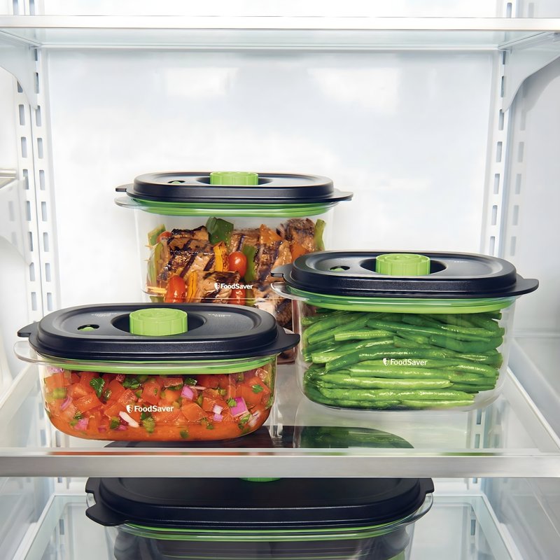 Vacuum Sealer Container Set - 3, 5 & 10 Cup BPA-Free for Food Storage