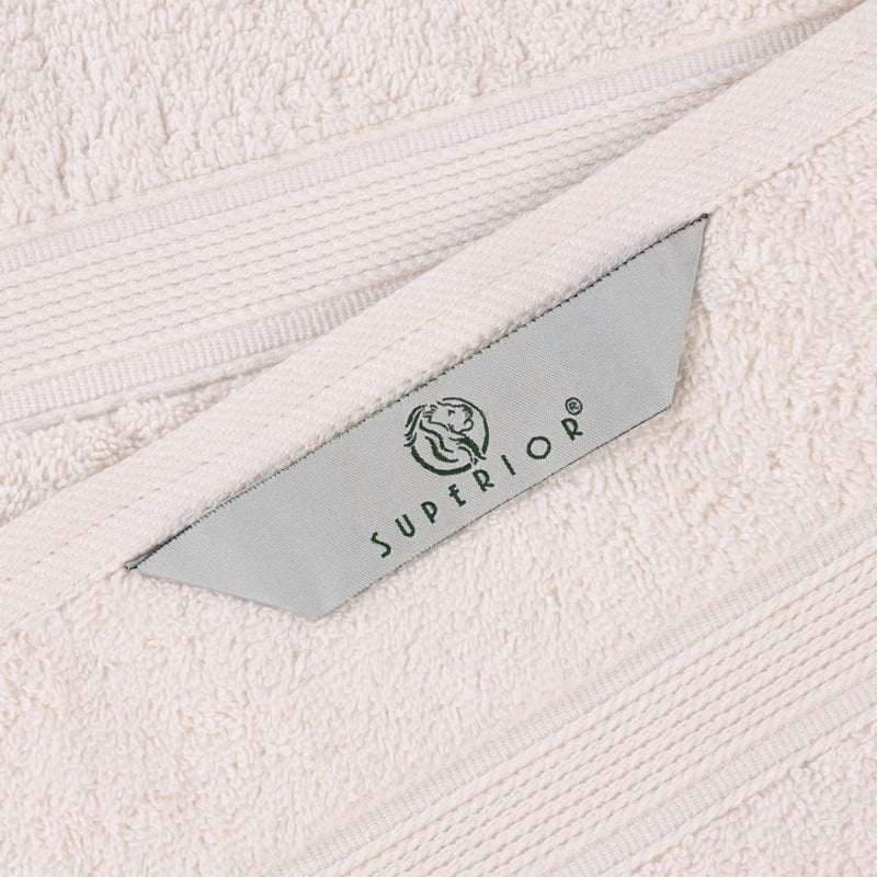 Ivory Organic Cotton Hand Towel Set - 6 Piece Bath Towels, Medium Weight, Superior