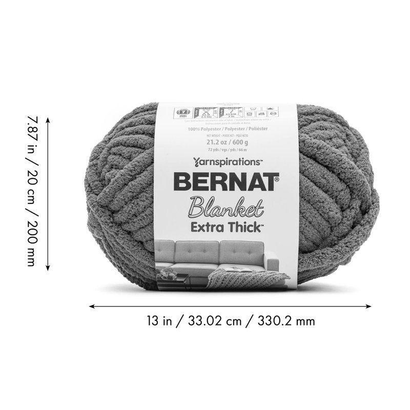 Bernat Blanket Extra Thick Jumbo Polyester Yarn - Citronella 21.2oz/600g
