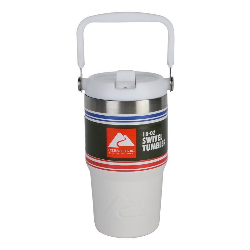 18 oz Stainless Steel Insulated Swivel Tumbler - Red & Blue Stripes