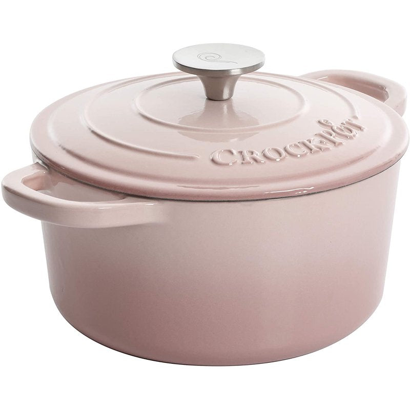 5-Quart Enamel Cast Iron Dutch Oven - Blush Pink