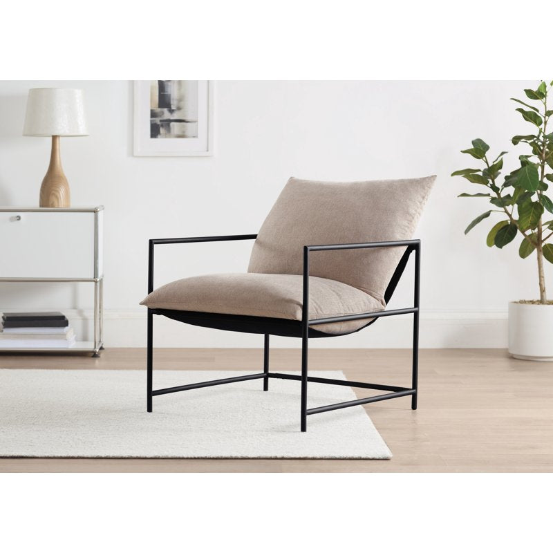 Sling Accent Chair with Metal Frame - Oatmeal