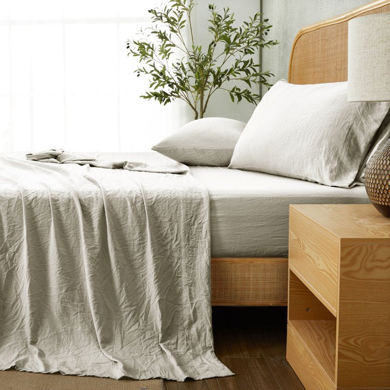 Mainstays Microfiber Pillowcase Set - Papyrus Beige, Standard/Queen, 2 Piece