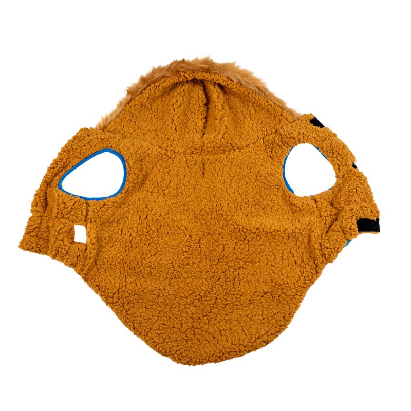 Pet Hooded Jacket Blue Ombre S - Dog & Cat Winter Coat with Sherpa Lining